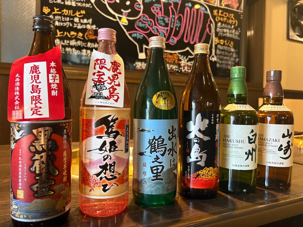 鹿児島直送の焼酎